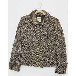 Double-breasted babydoll coat